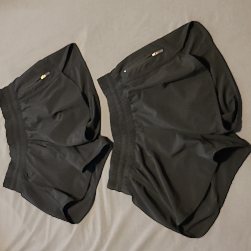 Lululemon Tracker IV size 6 black shorts (2 pairs total)